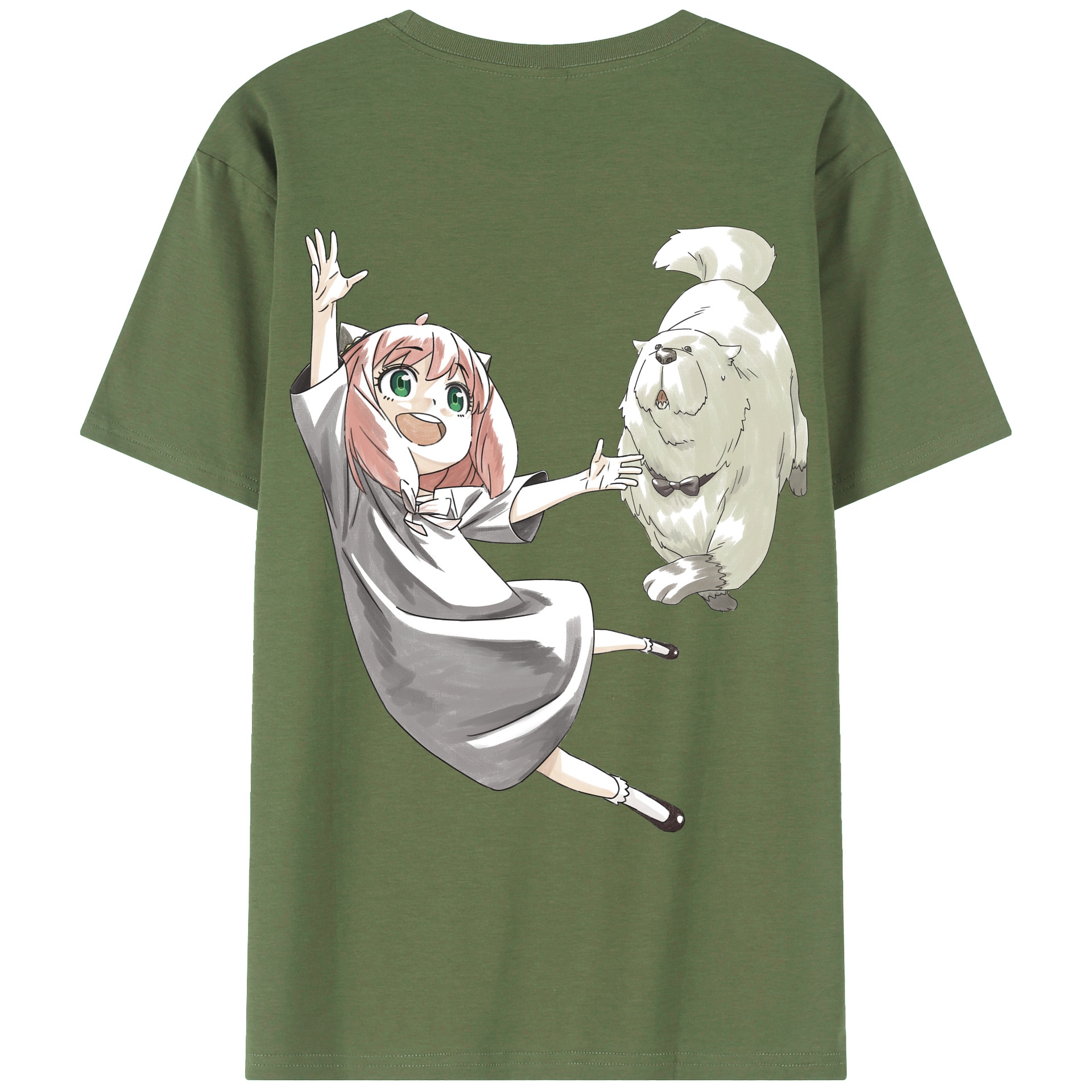 （画像用） SPY×FAMILY间谍家家酒 綿100％ メンズ半袖Tシャツ（バックプリント） 通気性